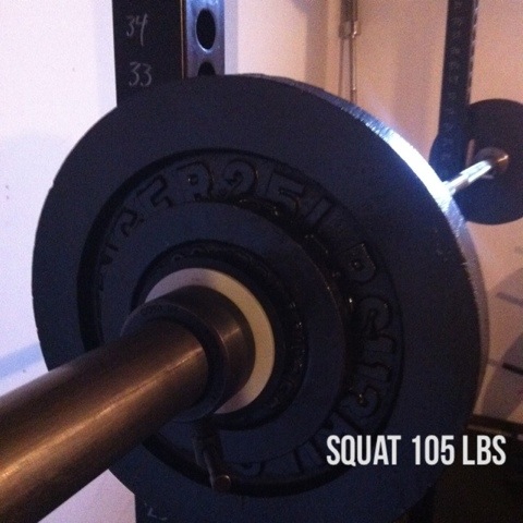 squat 105 lbs