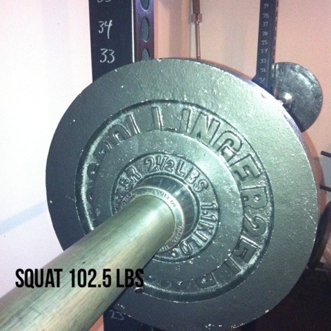 squat 102.5 lbs