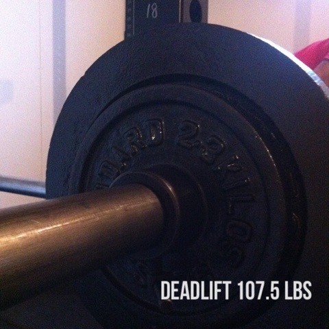 deadlift 107.5 lbs