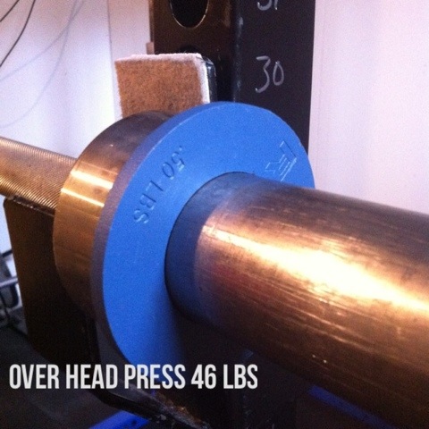 over head press 46 lbs